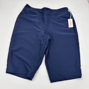 Tommy Bahama Navy Blue Bermuda Long Shorts w/ Pockets Women's S NEW New With Tag